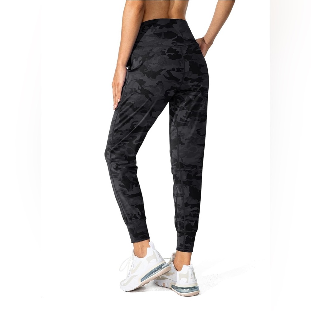 Women's Black Camouflage Jogger Pants - Picture 4 of 10